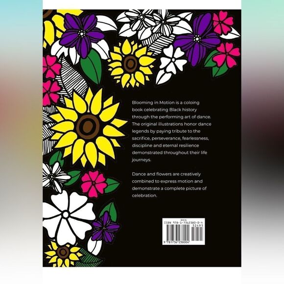 NWT Blooming in Motion Coloring Book Amber Barbee Pickens Black History - Picture 5 of 6